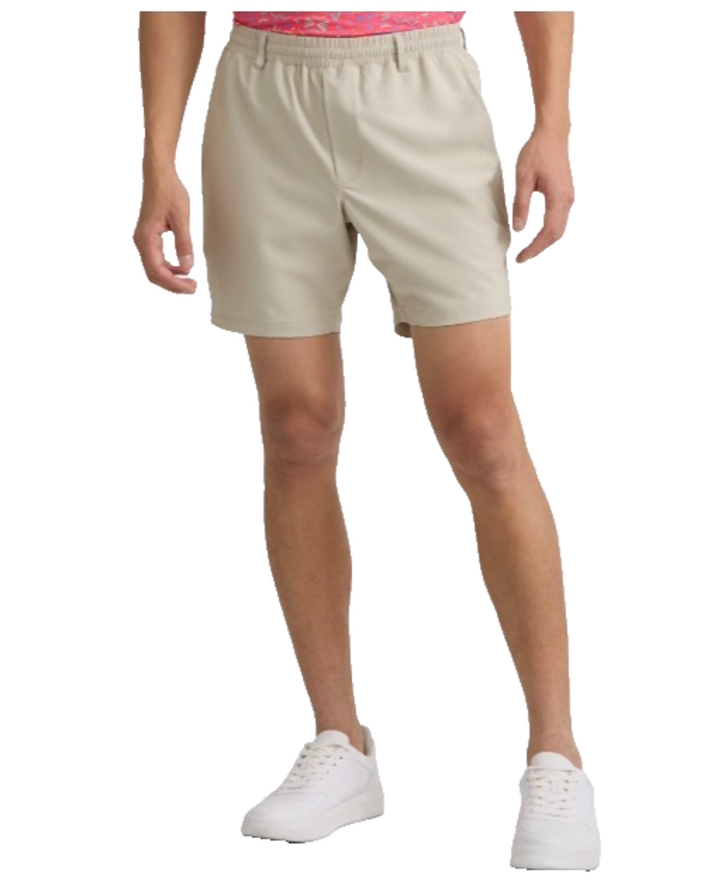 Birdie Bound Men's Tan Khaki Active Lined Drawstring Shorts Small 6.5” Inseam